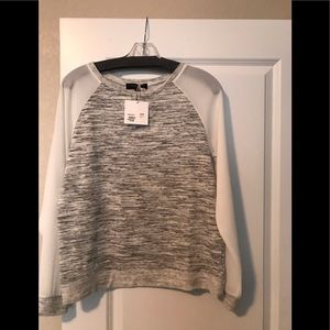 Sanctuary sweatshirt w- sheer sleeves